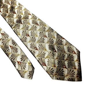 Robert Talbott Best Of Class‎ Nordstrom Silk Tie Print Beige Floral Wide